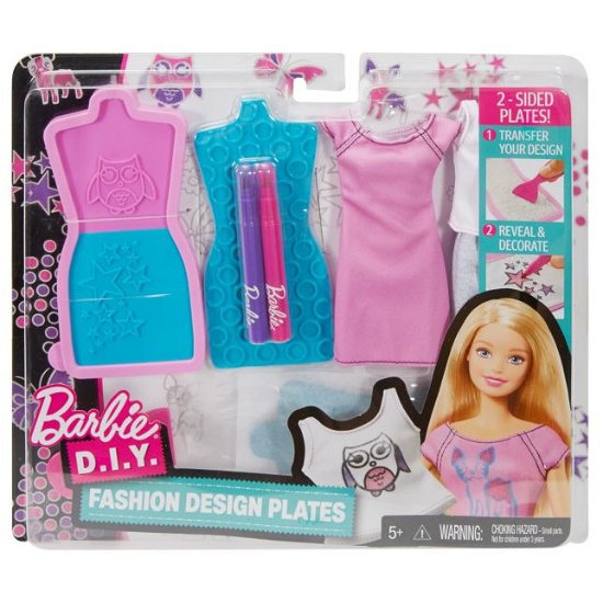 Cover for Mattel · Mattel Barbie D.i.y. Fashion Desing Plates (Dyv67) (MERCH)