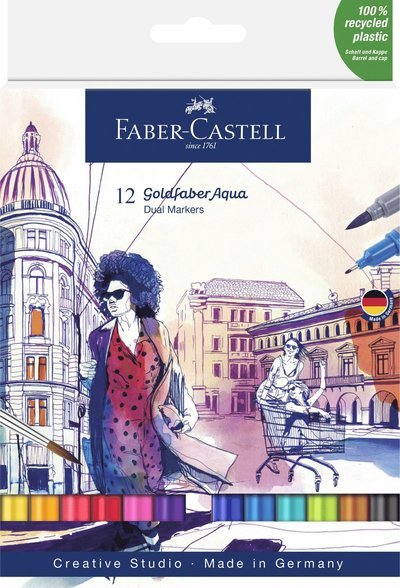 Cover for Faber-castell · Gofa Aqua Dual Marker Wallet (12 Pcs) (164612) (Legetøj)