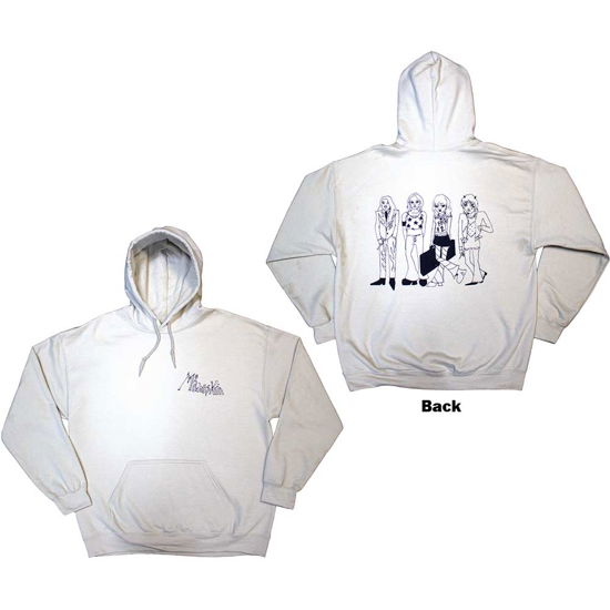 Maneskin Unisex Pullover Hoodie: Pocket Logo & Mini Doodles (Back Print & Ex-Tour) - Måneskin - Koopwaar -  - 5056737238129 - 