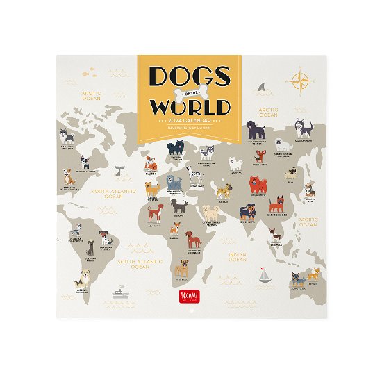 Cover for Legami · Wall Calendars - 2024 Wall Calendar - Dogs of the World - 30x29 - Dogs (Paperback Book) (2023)