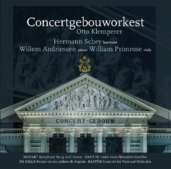 Cover for Klemperer,otto / Concertgebouworkest · Mozart / Symphony 25 / Mahler / Lieder Eines (CD) (2017)