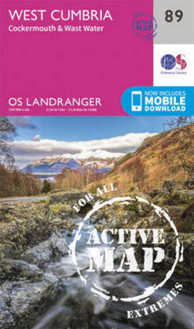Cover for Ordnance Survey · West Cumbria, Cockermouth &amp; Wast Water - OS Landranger Active Map (Map) [February 2016 edition] (2016)