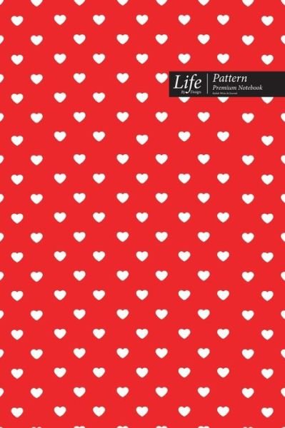 Cover for Design · Hearts Pattern Composition Notebook, Dotted Lines, Wide Ruled Medium Size 6 x 9 Inch (A5), 144 Sheets Red Cover (Paperback Book) (2021)