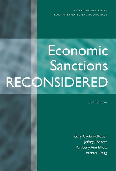 Cover for Gary Clyde Hufbauer · Economic Sanctions Reconsidered (Taschenbuch) (2009)