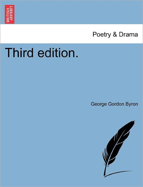 Cover for Byron, George Gordon, Lord · Third Edition. (Paperback Bog) (2011)