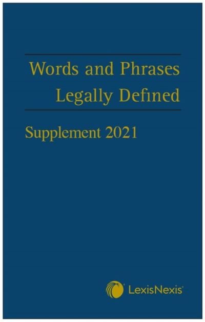 Cover for David Hay · Words and Phrases Legally Defined 2021 Supplement (Paperback Bog) (2021)