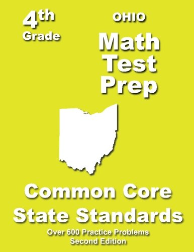 Cover for Teachers' Treasures · Ohio 4th Grade Math Test Prep: Common Core Learning Standards (Paperback Book) (2013)