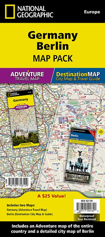 Cover for National Geographic Maps - Adventure · Germany, Berlin, Map Pack Bundle: Travel Maps International Adventure / Destination Map (Map) [2015th edition] (2022)