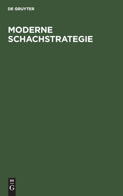 Cover for Moderne Schachstrategie (Book) (1961)