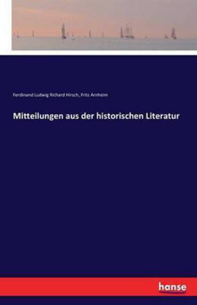 Cover for Hirsch · Mitteilungen aus der historische (Book) (2016)