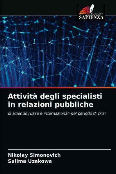 Cover for Nikolay Simonovich · Attivita degli specialisti in relazioni pubbliche (Paperback Book) (2021)