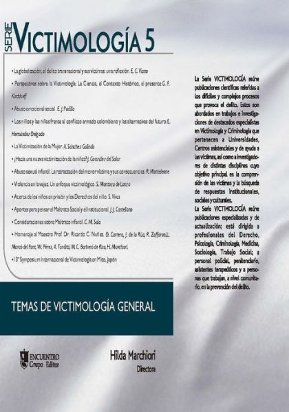 Cover for Cesar Fortete · Victimologia 5: Temas de victimologia general - Victimologia (Paperback Book) (2021)