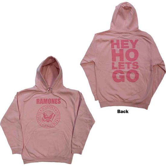 Cover for Ramones · Ramones Unisex Pullover Hoodie: Pink Hey Ho Seal (Pink) (Back Print) (Hoodie)