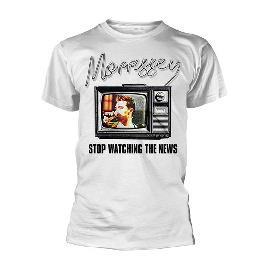 Cover for Morrissey · Stop Watching the News (T-shirt) [size S] [White edition] (2017)