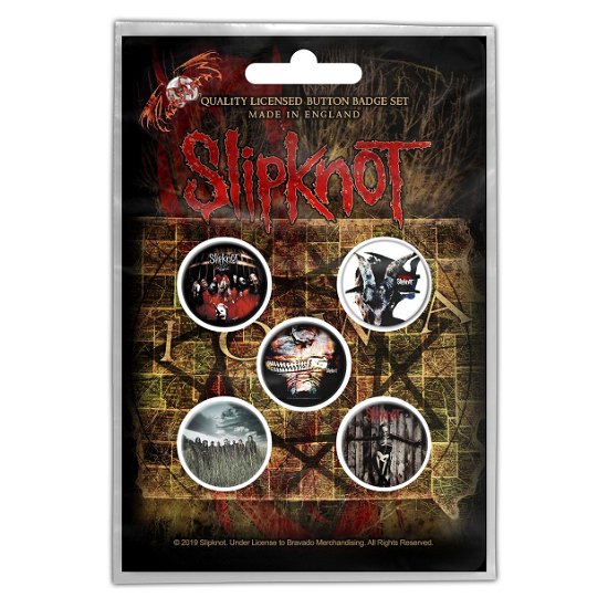 Slipknot Button Badge Pack: Albums (Retail Pack) - Slipknot - Merchandise - PHD - 5055339798130 - October 28, 2019