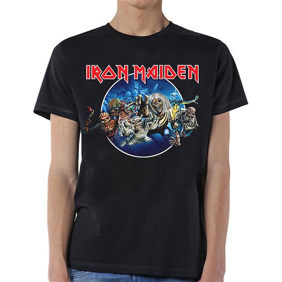 Iron Maiden Unisex T-Shirt: Wasted Years Circle - Iron Maiden - Produtos -  - 5056170604130 - 