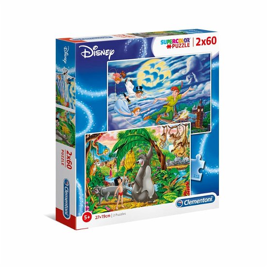 Clementoni Puzzel Peter Pan en Jungle Book 2x60st. - Clementoni - Merchandise - Clementoni - 8005125216130 - 22. september 2023