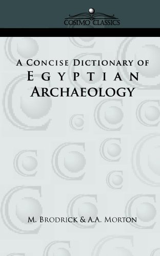 Cover for A. A. Morton · A Concise Dictionary of Egyptian Archaeology (Cosimo Classics Reference) (Paperback Book) (2005)