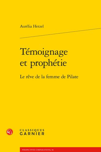 Cover for Aurélia Hetzel · Temoignage et Prophetie (Book) (2021)