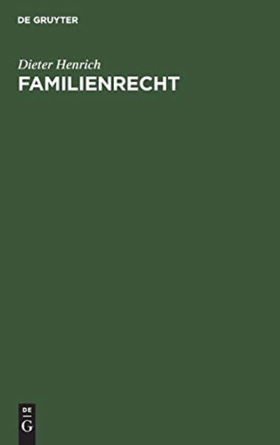 Cover for Dieter Henrich · Familienrecht (Book) [4., neubearbeitete Aufl. edition] (1991)