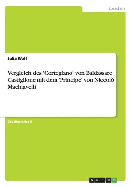 Cover for Wolf · Vergleich des 'Cortegiano' von Bal (Book) (2016)