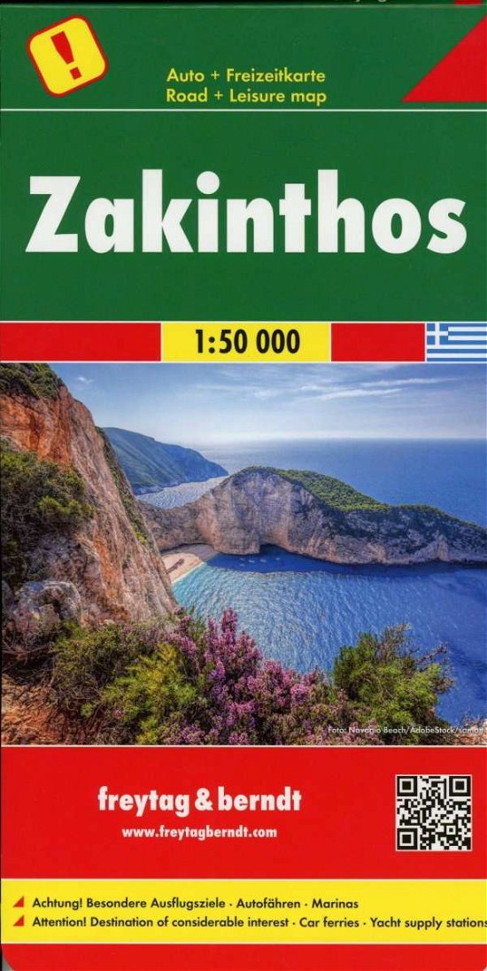 Zakynthos Road Map 1:50 000 -  - Bøger - Freytag-Berndt - 9783707917130 - 1. marts 2017