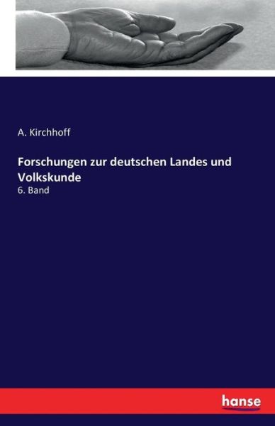 Cover for Kirchhoff · Forschungen zur deutschen Lan (Book) (2016)