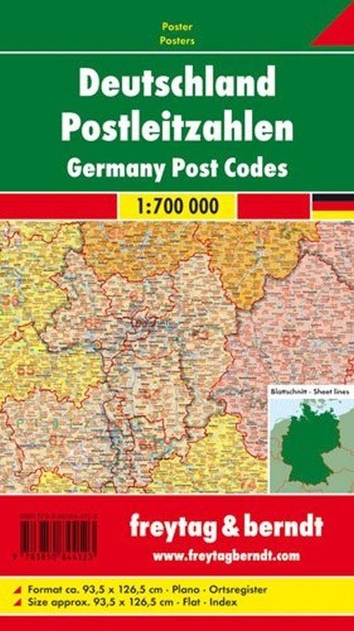 Cover for Freytag &amp; Berndt · Post Codes Map Provided with Metal Ledges / Tube 1:700 000 (Kartor) (2019)