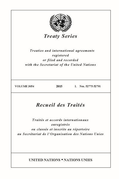 Cover for United Nations · Treaty Series 3054 (Pocketbok) (2022)