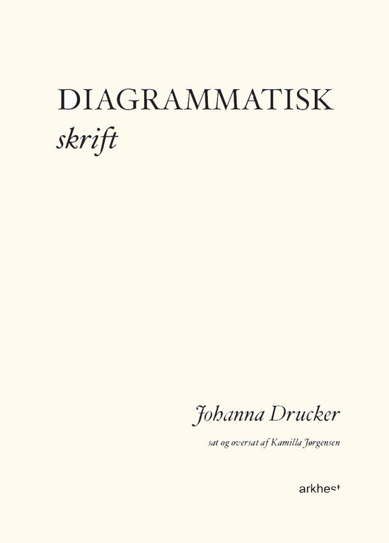 Cover for Johanna Drucker · Diagrammatisk skrift - FEJLOPRETTET (Sewn Spine Book) [1st edition] (2021)