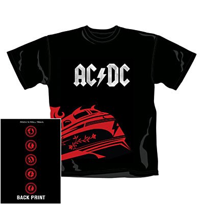Cover for AC/DC · AC/DC - Rock N Roll Train Mens T-shirt Black Polybag (CLOTHES) [size M] (2010)