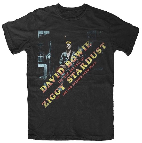 Cover for David Bowie · Ziggy Diagonal Logo (T-shirt) [size S] (2016)