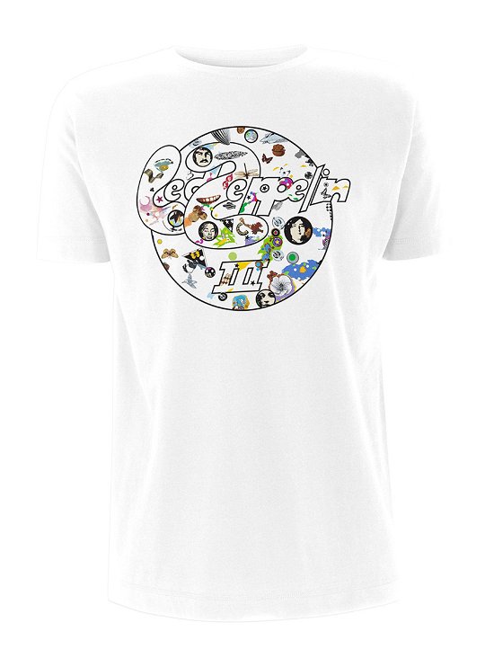 Cover for Led Zeppelin · III Circle White (T-shirt) [size S] (2017)