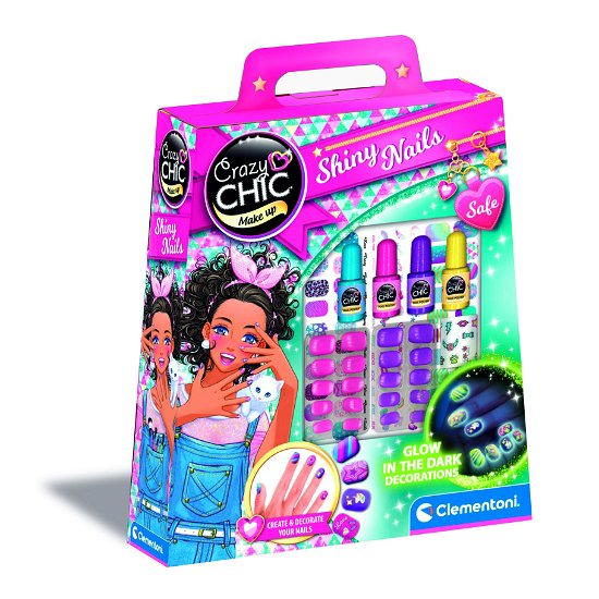 Crazy Chic - Crazy Glow In The Dark Nails (18113) - Crazy Chic - Merchandise - Clementoni - 8005125181131 - August 14, 2023