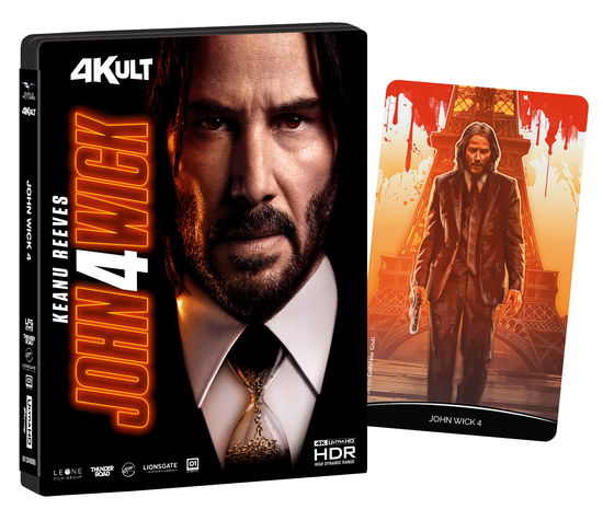 Cover for Laurence Fishburne,keanu Reeves,donnie Yen · John Wick 4 ''4Kult'' (4K+Br) + Card Numerata (4K Ultra HD/BD) (2023)