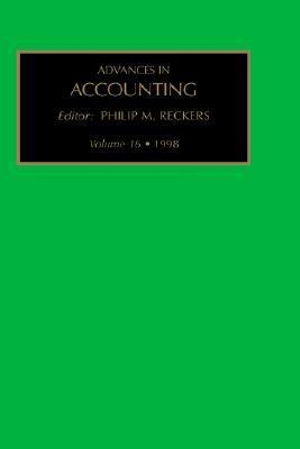 Cover for Philip Reckers · Advances in Accounting - Advances in Accounting (Hardcover Book) (1999)