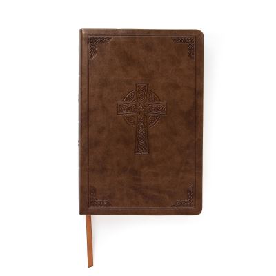 Cover for Csb Bibles By Holman · CSB Large Print Personal Size Reference Bible, Brown Celtic (Leather Book) (2021)