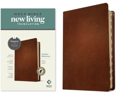 NLT Thinline Reference Bible, Filament Enabled Edition (Red Letter, Genuine Leather, Brown, Indexed) - Tyndale - Książki - Tyndale House Publishers - 9781496474131 - 10 stycznia 2023