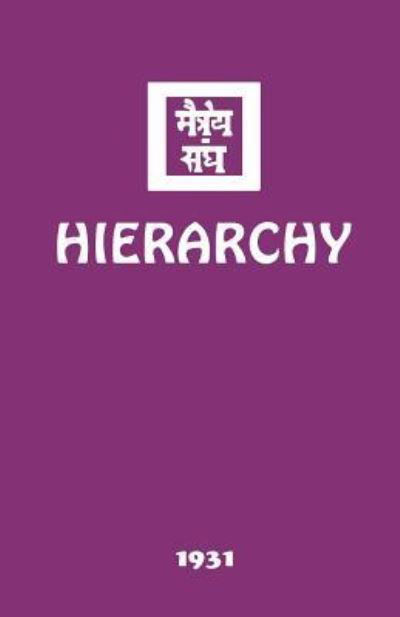 Cover for Agni Yoga Society · Hierarchy (Paperback Book) (2017)