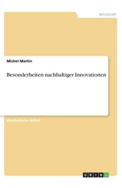 Besonderheiten nachhaltiger Inno - Martin - Other - - 9783346317131 -