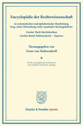 Cover for Franz von Holtzendorff · Encyclopadie Der Rechtswissenschaft (Paperback Book) (2013)