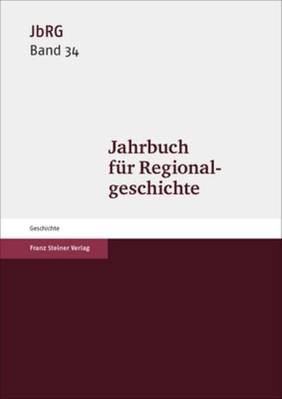 Cover for Mark Häberlein · Jahrbuch Für Regionalgeschichte 34 (Book) (2016)