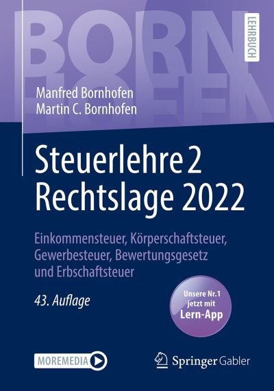 Cover for Manfred Bornhofen · Steuerlehre 2 Rechtslage 2022 (Book) (2023)