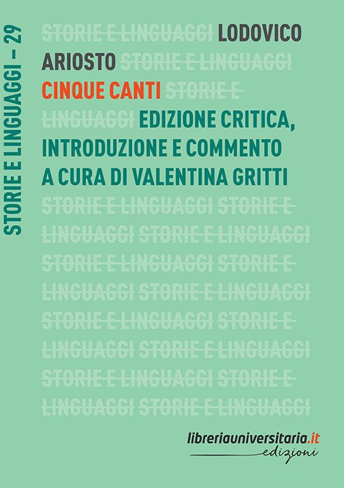 Cover for Ludovico Ariosto · Cinque Canti. Ediz. Critica (Book)