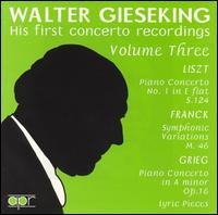 First Concerto Recordings 3 - Walter Gieseking - Music - DAN - 5024709155132 - October 24, 1995