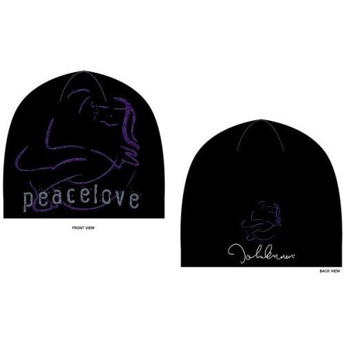 Cover for John Lennon · John Lennon Unisex Beanie Hat: Peace &amp; Love (CLOTHES) [Black - Unisex edition] (2011)