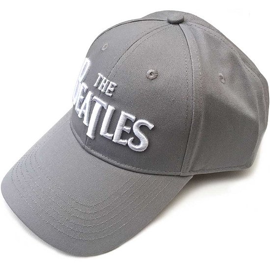 The Beatles Unisex Baseball Cap: White Drop T Logo (Grey) - The Beatles - Merchandise - Apple Corps - Accessories - 5056170626132 - 
