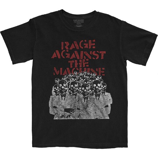Rage Against The Machine Unisex T-Shirt: Crowd Masks - Rage Against The Machine - Mercancía -  - 5056561044132 - 