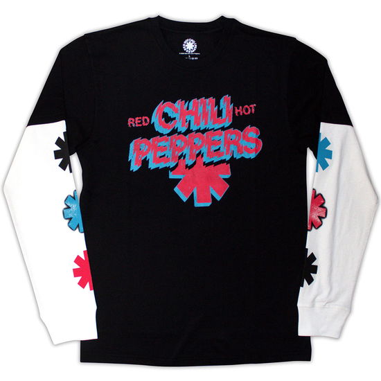 Cover for Red Hot Chili Peppers · Red Hot Chili Peppers Unisex Layered Long Sleeve T-Shirt: Shock Logo (Sleeve Print) (Black &amp; White) (Sweater / blouse) [size S] (2025)