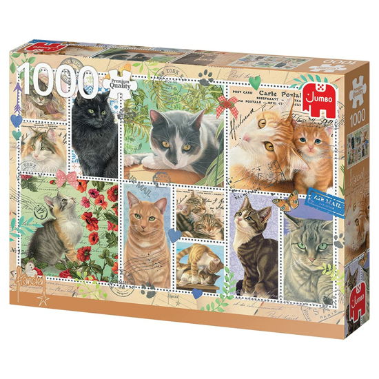 Cover for Puzzle · Francien - Cat Stamps ( 1000 Pcs ) (Leksaker)